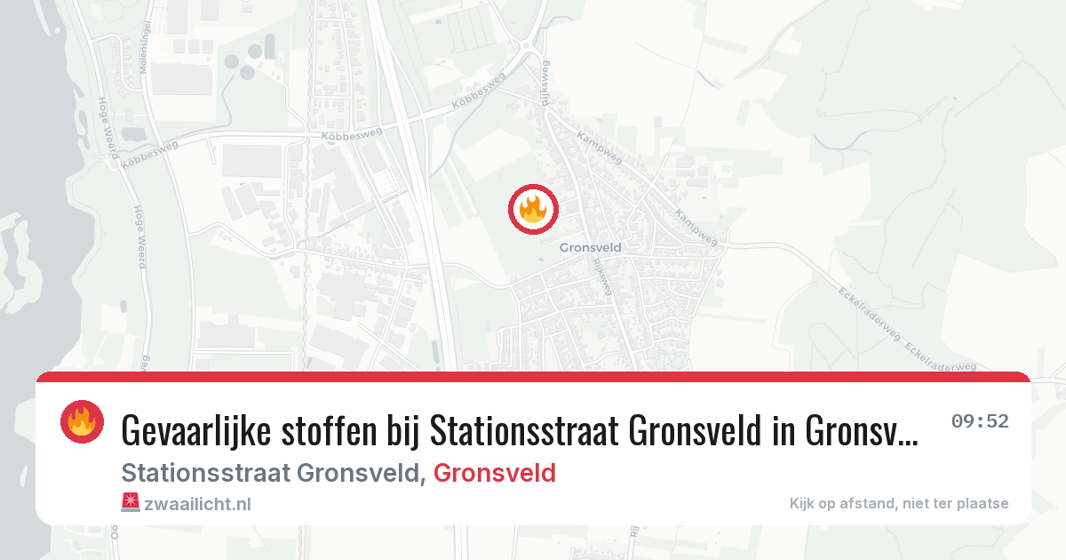 Gevaarlijke stoffen bij Stationsstraat Gronsveld in Gronsveld — 9 apr 2026