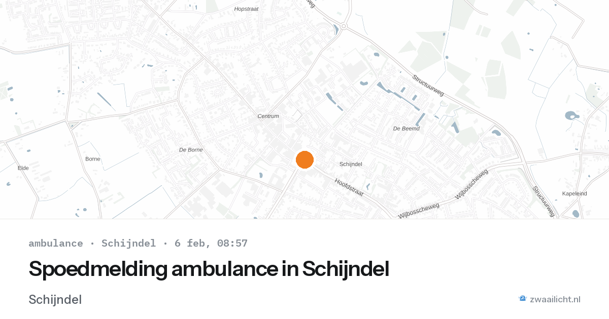 Spoedmelding ambulance in Schijndel — 6 feb 2026