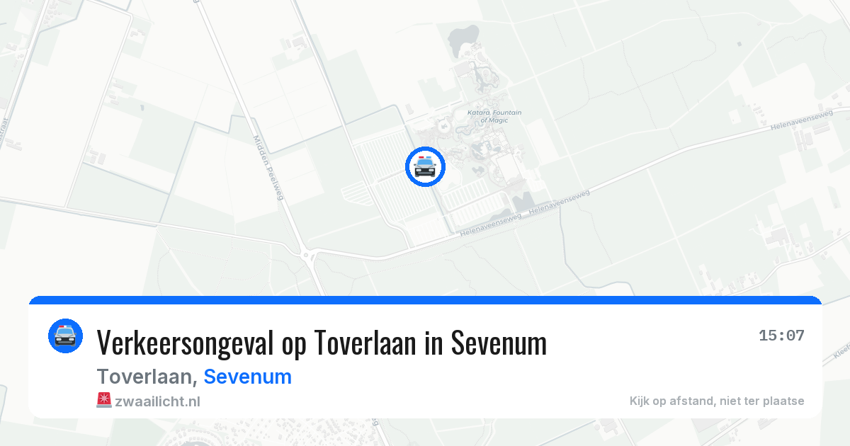 Verkeersongeval op Toverlaan in Sevenum — 26 jun 2026