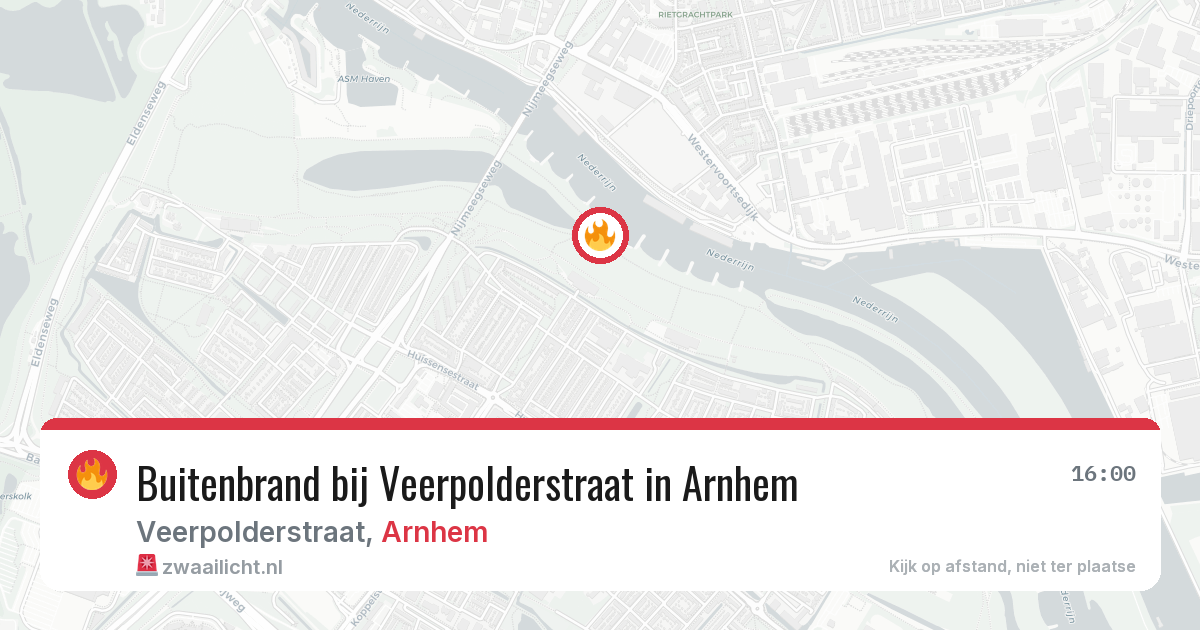 Buitenbrand bij Veerpolderstraat in Arnhem — 8 mei 2026