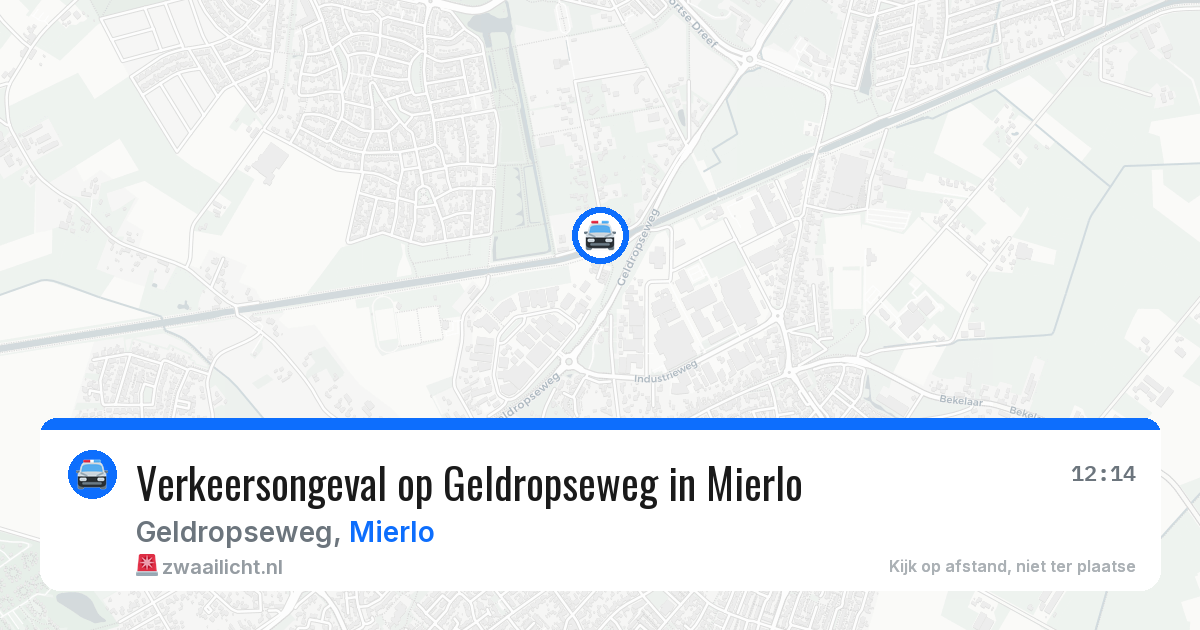 Verkeersongeval op Geldropseweg in Mierlo — 22 mrt 2026