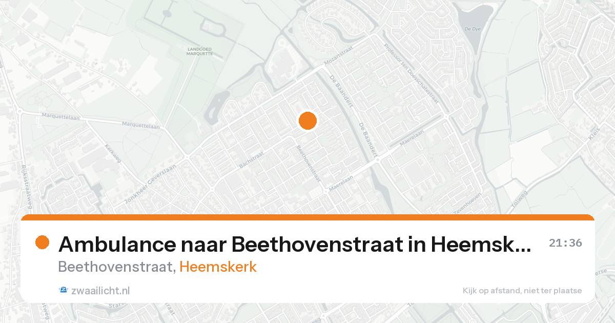 Ambulance naar Beethovenstraat in Heemskerk — 21 aug 2026