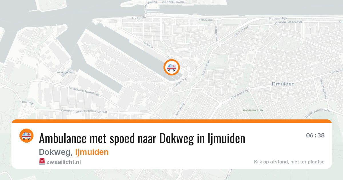 Ambulance met spoed naar Dokweg in Ijmuiden — 11 aug 2026