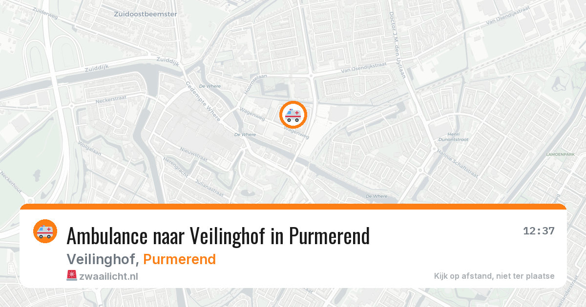 Ambulance naar Veilinghof in Purmerend — 15 jul 2026