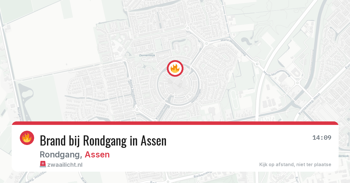 Brand bij Rondgang in Assen — 27 mei 2026