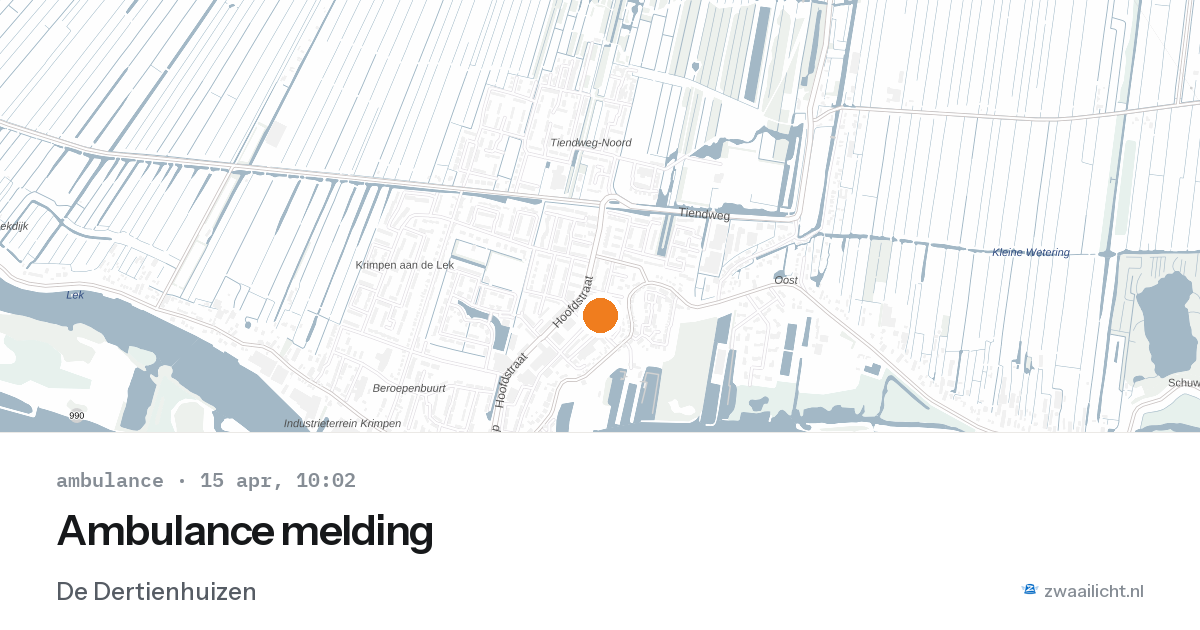 Ambulance melding — 15 apr 2026