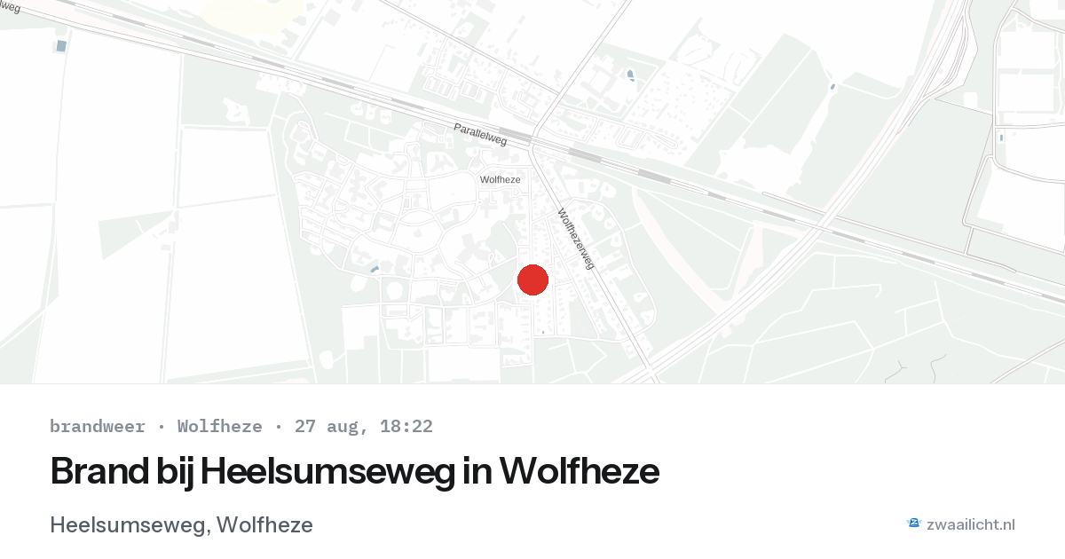 Brand bij Heelsumseweg in Wolfheze — 27 aug 2026