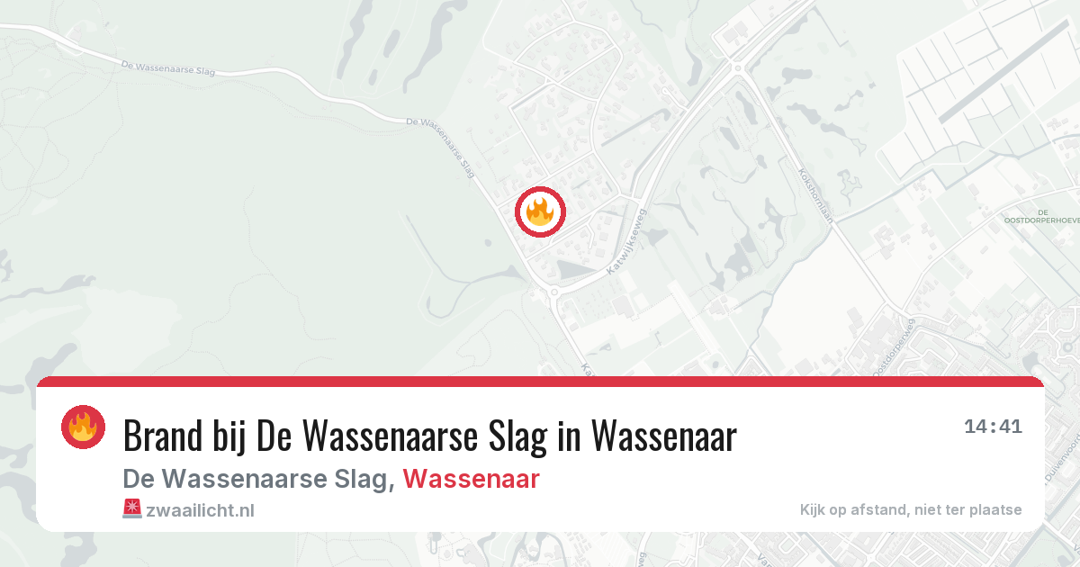 Brand bij De Wassenaarse Slag in Wassenaar — 5 aug 2026