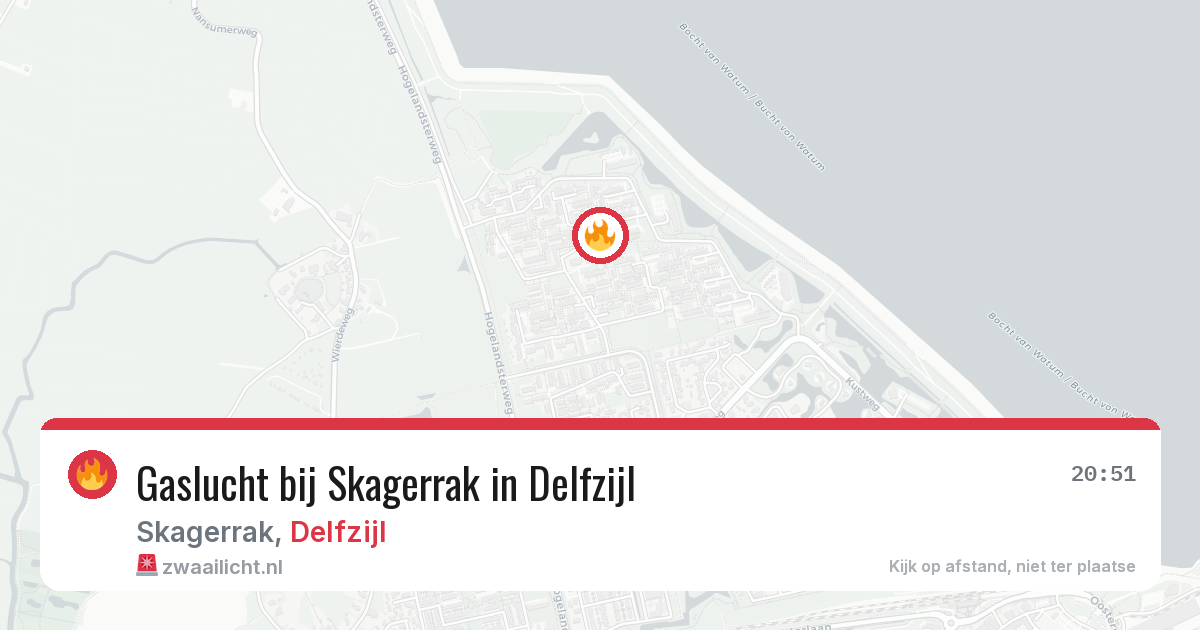 Gaslucht bij Skagerrak in Delfzijl — 1 jun 2026