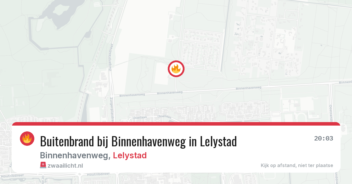 Buitenbrand bij Binnenhavenweg in Lelystad — 9 aug 2026