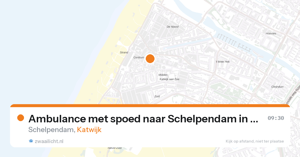 Ambulance met spoed naar Schelpendam in Katwijk — 17 mrt 2026