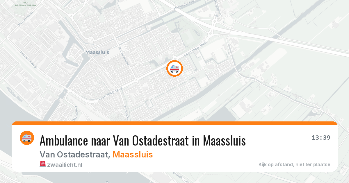 Ambulance naar Van Ostadestraat in Maassluis — 29 mei 2026