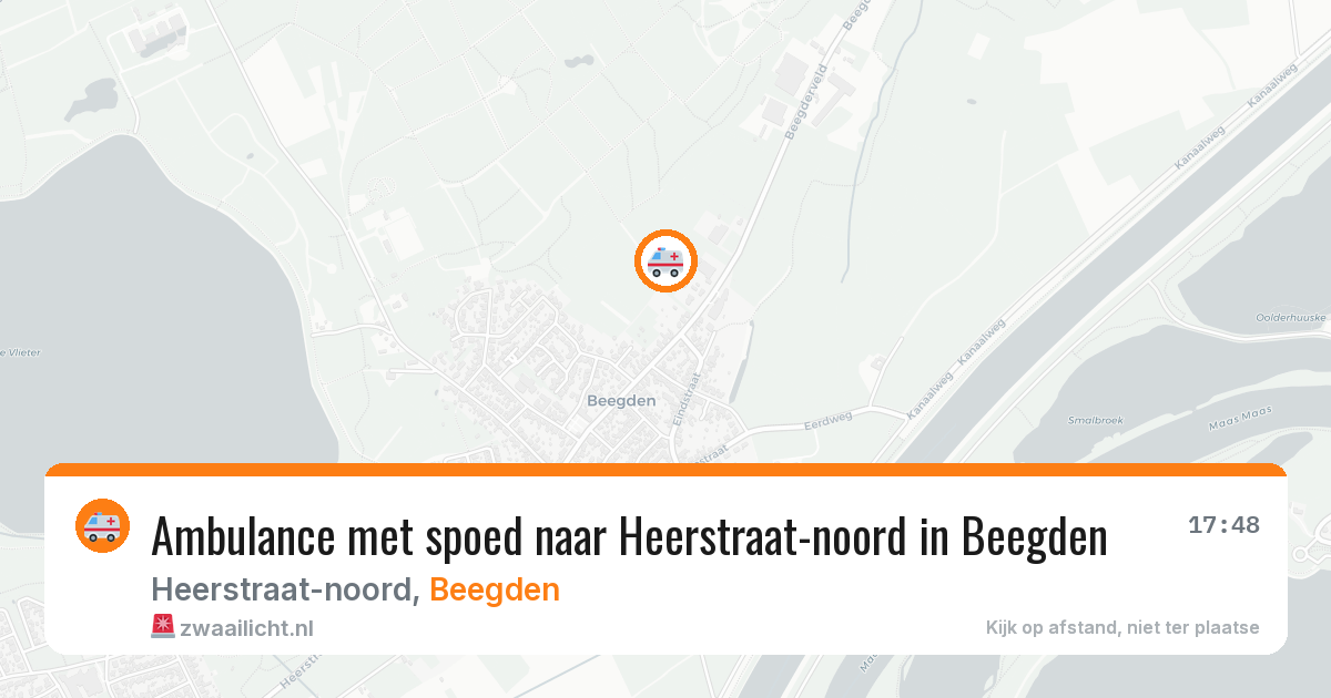 Ambulance met spoed naar Heerstraat-noord in Beegden — 22 apr 2026