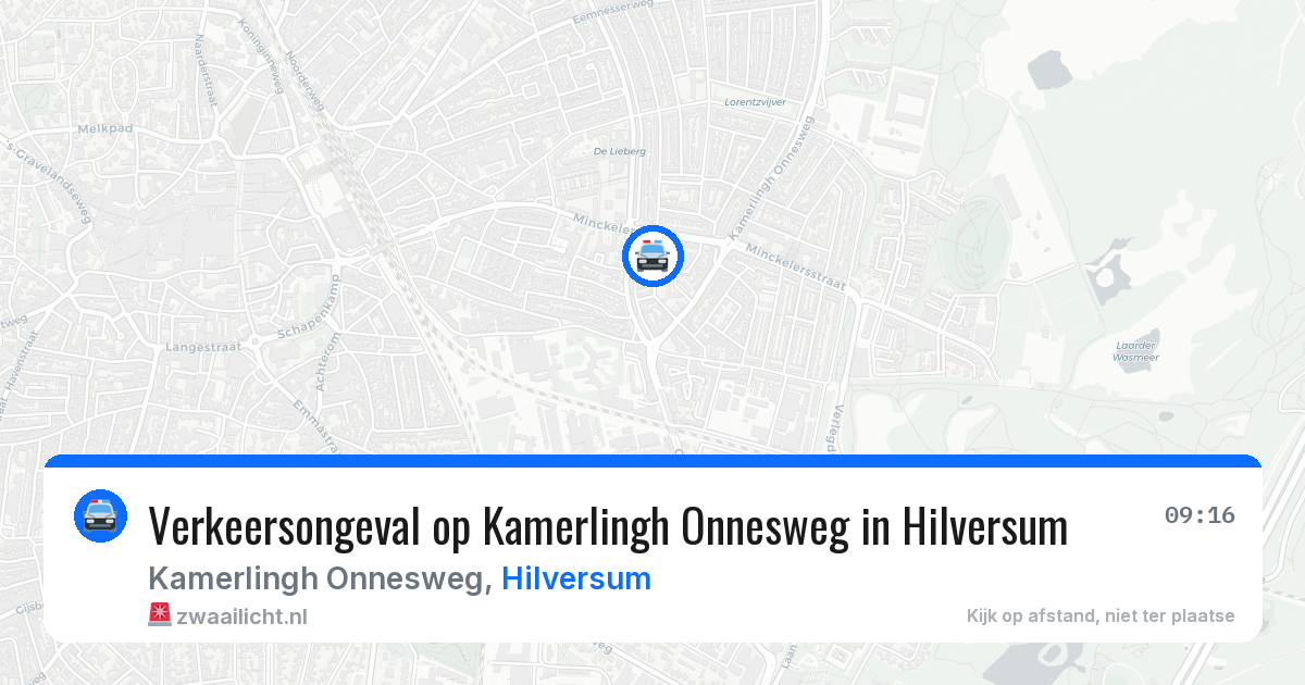 Verkeersongeval op Kamerlingh Onnesweg in Hilversum — 8 apr 2026