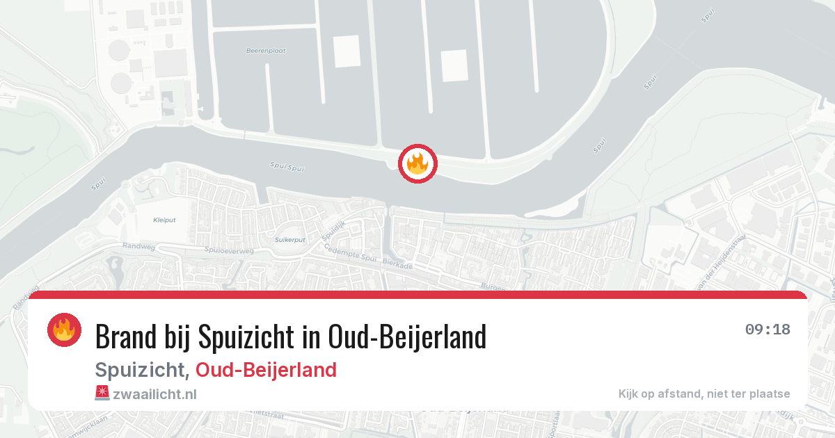 Brand bij Spuizicht in Oud-Beijerland — 12 jun 2026