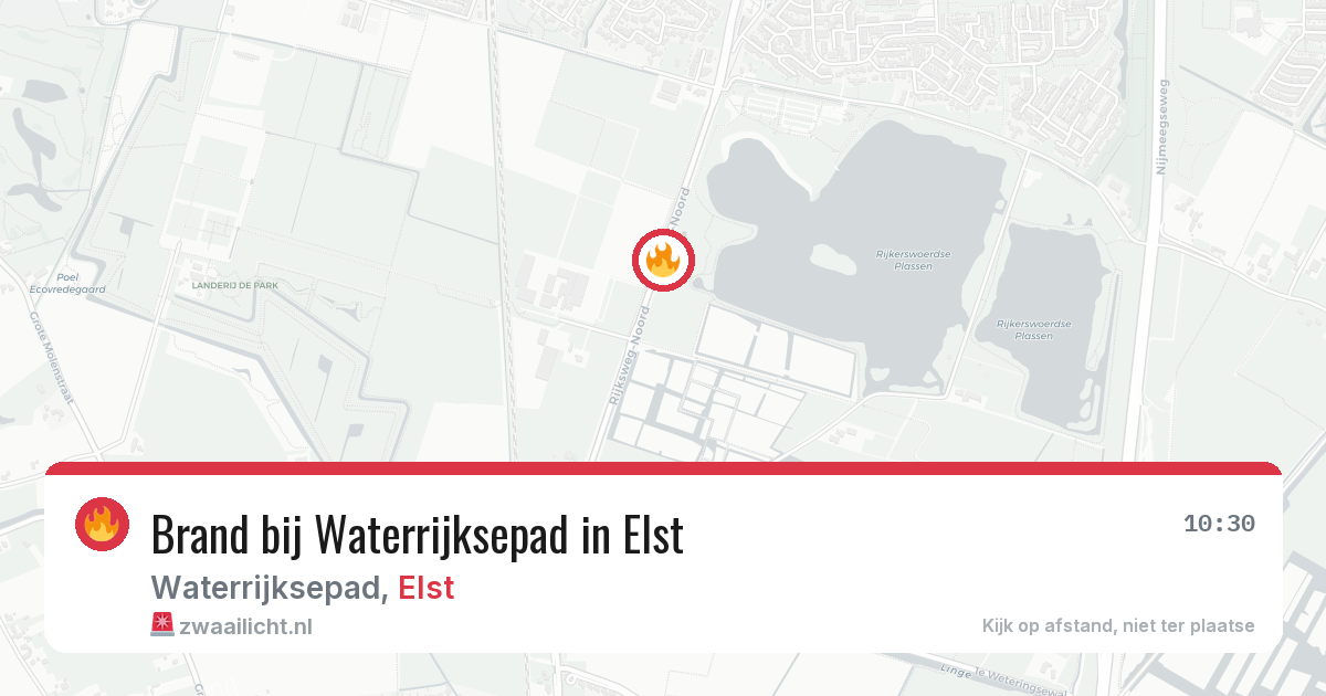 Brand bij Waterrijksepad in Elst — 1 jul 2026