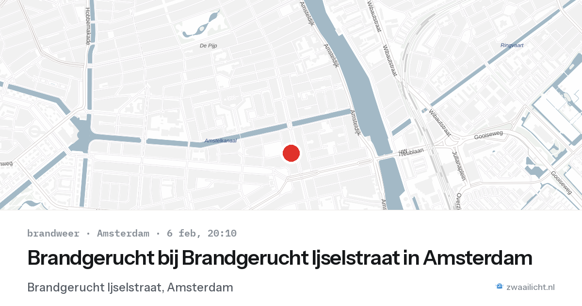 Brandgerucht bij Brandgerucht Ijselstraat in Amsterdam — 6 feb 2026