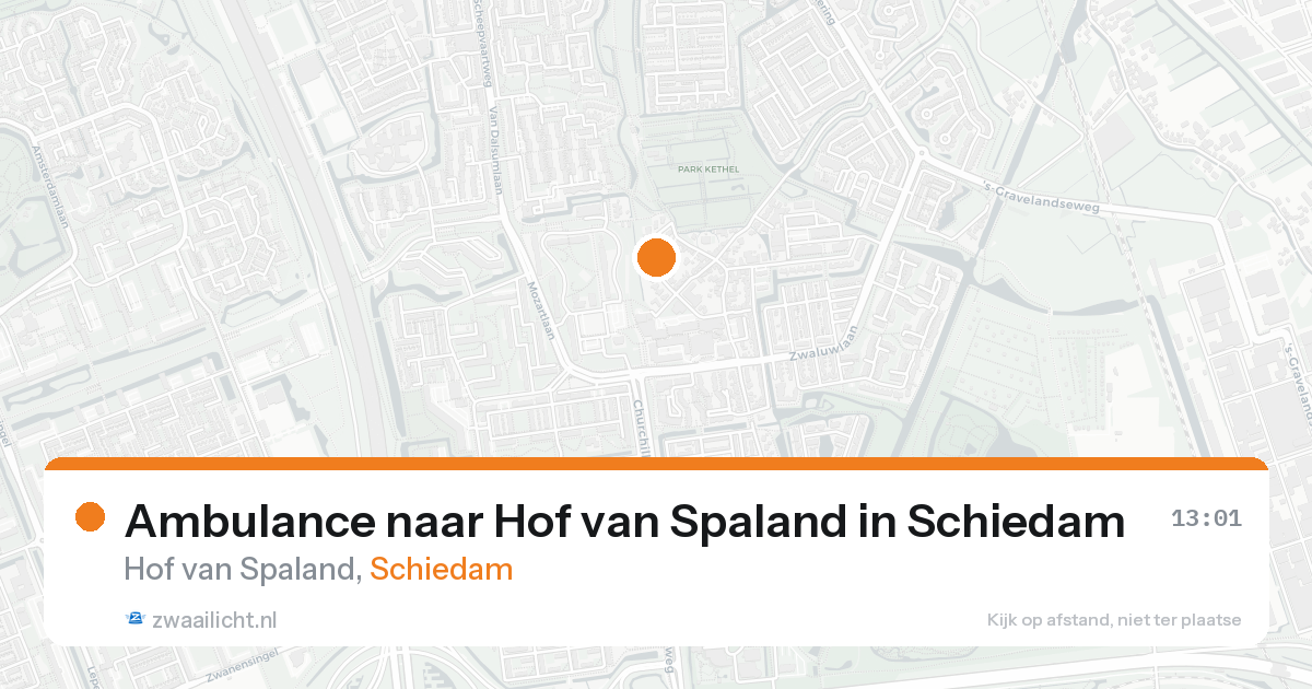 Ambulance naar Hof van Spaland in Schiedam — 6 jun 2026