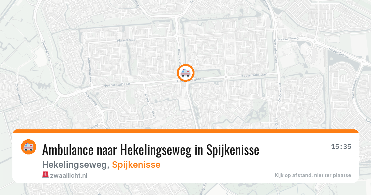 Ambulance naar Hekelingseweg in Spijkenisse — 6 mei 2026