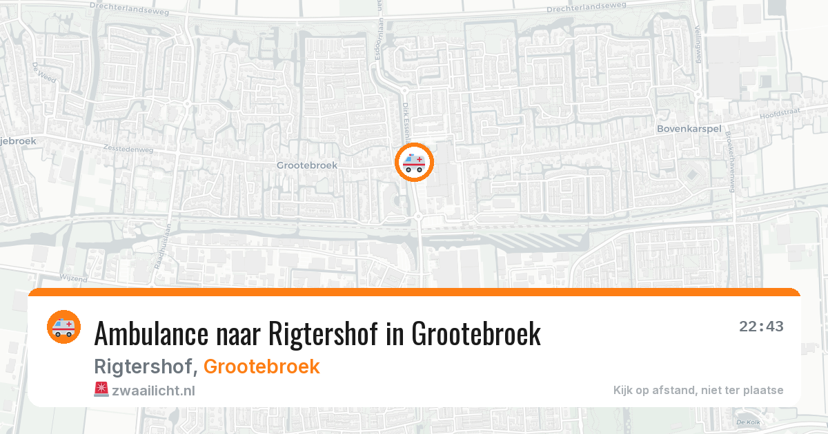 Ambulance naar Rigtershof in Grootebroek — 13 jul 2026