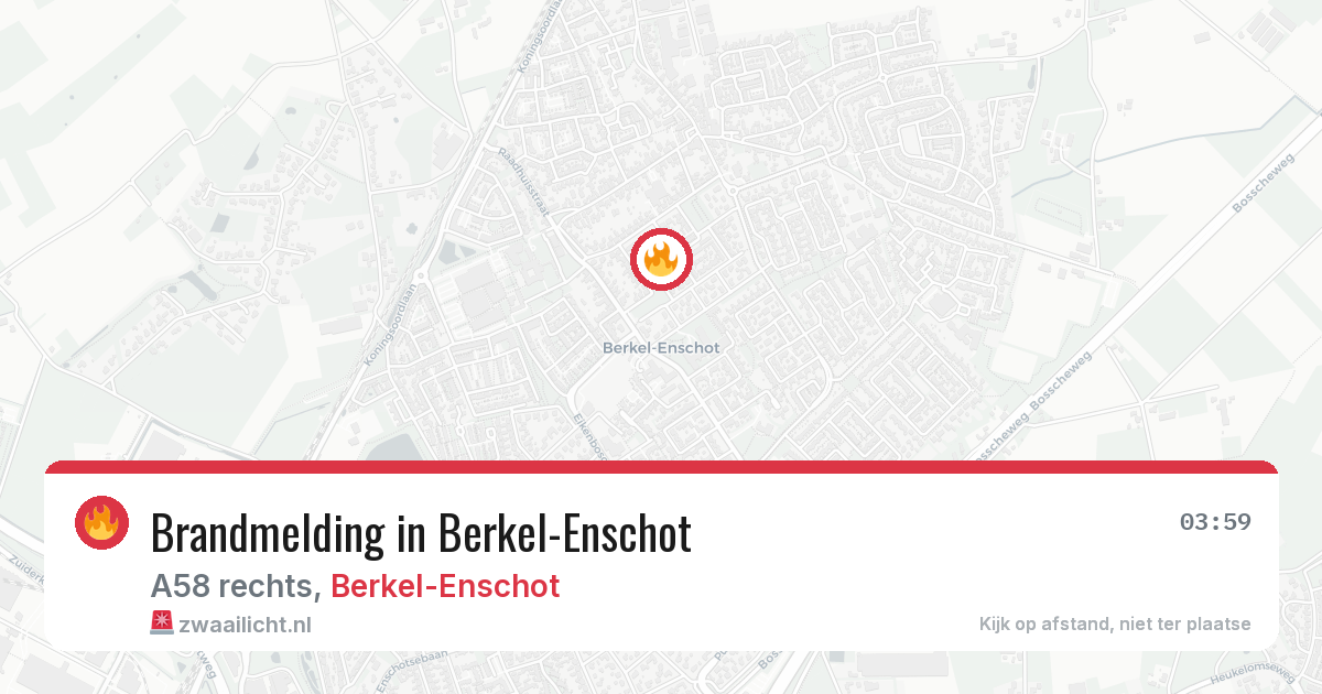 Brandmelding in Berkel-Enschot — 6 aug 2026