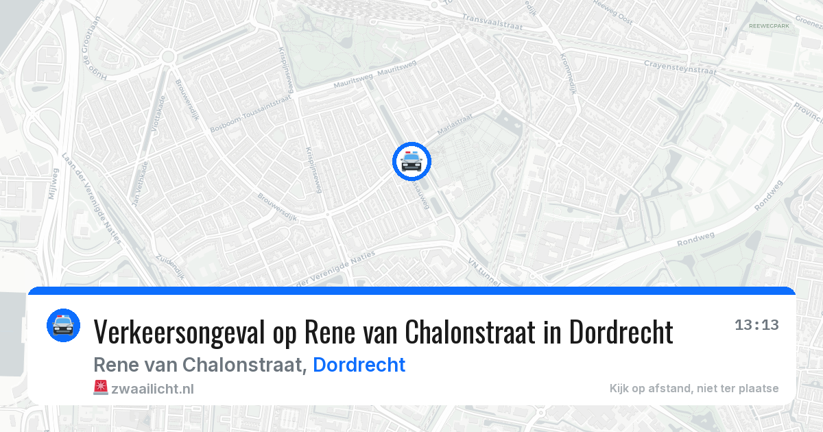 Verkeersongeval op Rene van Chalonstraat in Dordrecht — 24 jan 2026