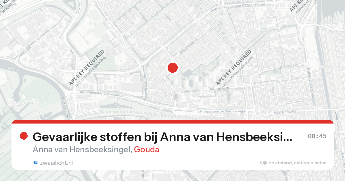 Gevaarlijke stoffen bij Anna van Hensbeeksingel in Gouda — 11 mei 2026