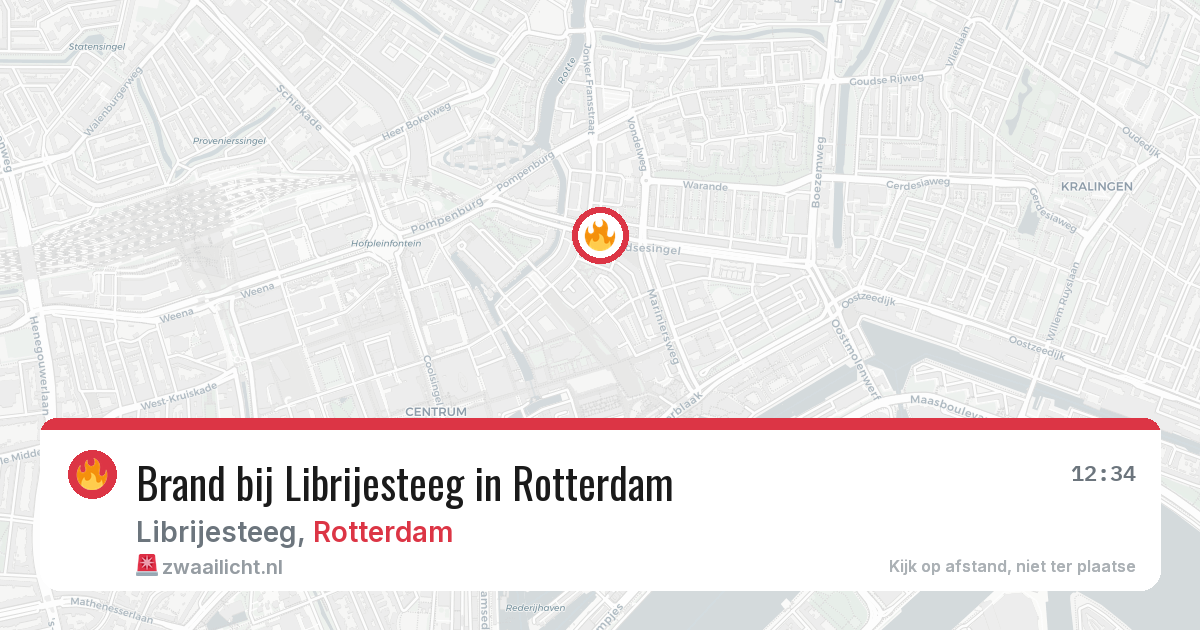 Brand bij Librijesteeg in Rotterdam — 20 jun 2026