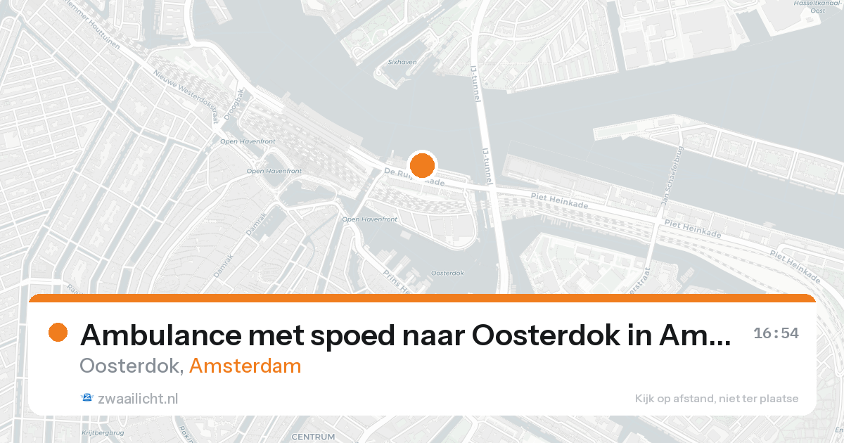 Ambulance met spoed naar Oosterdok in Amsterdam — 7 feb 2026