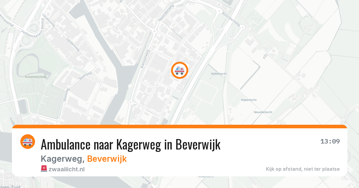 Ambulance naar Kagerweg in Beverwijk — 14 mei 2026
