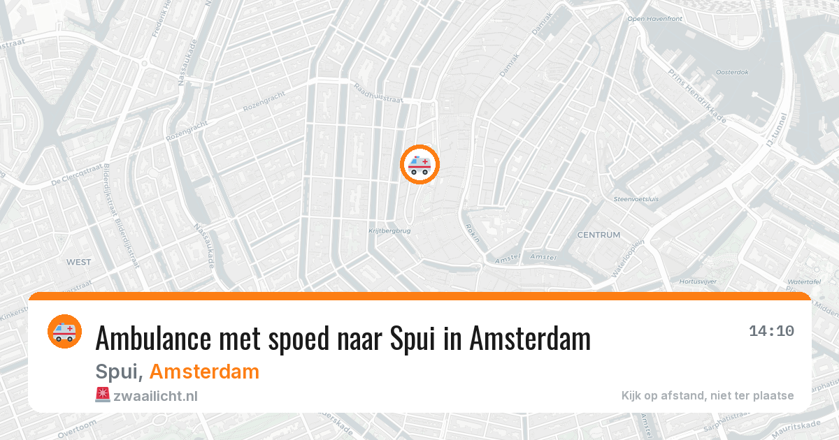 Ambulance met spoed naar Spui in Amsterdam — 4 apr 2026