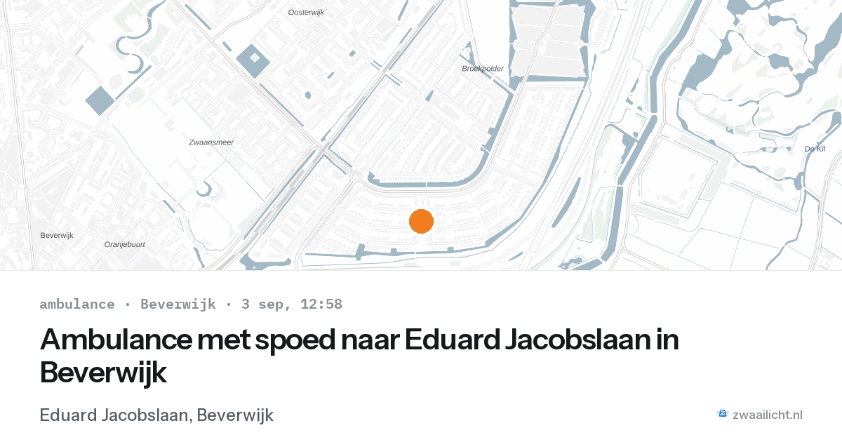 Ambulance met spoed naar Eduard Jacobslaan in Beverwijk — 3 sep 2026