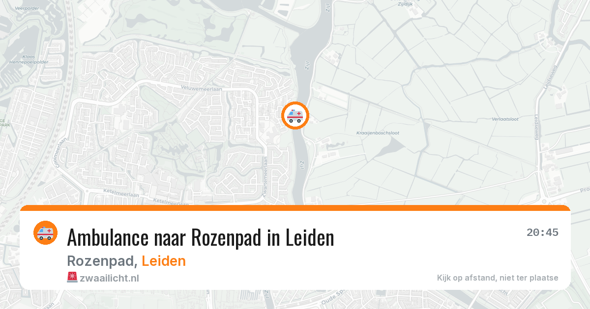 Ambulance naar Rozenpad in Leiden — 12 aug 2026