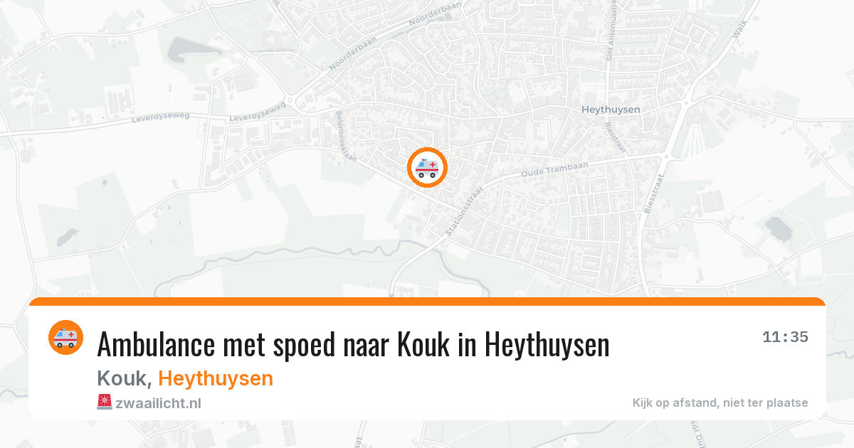 Ambulance met spoed naar Kouk in Heythuysen — 2 apr 2026