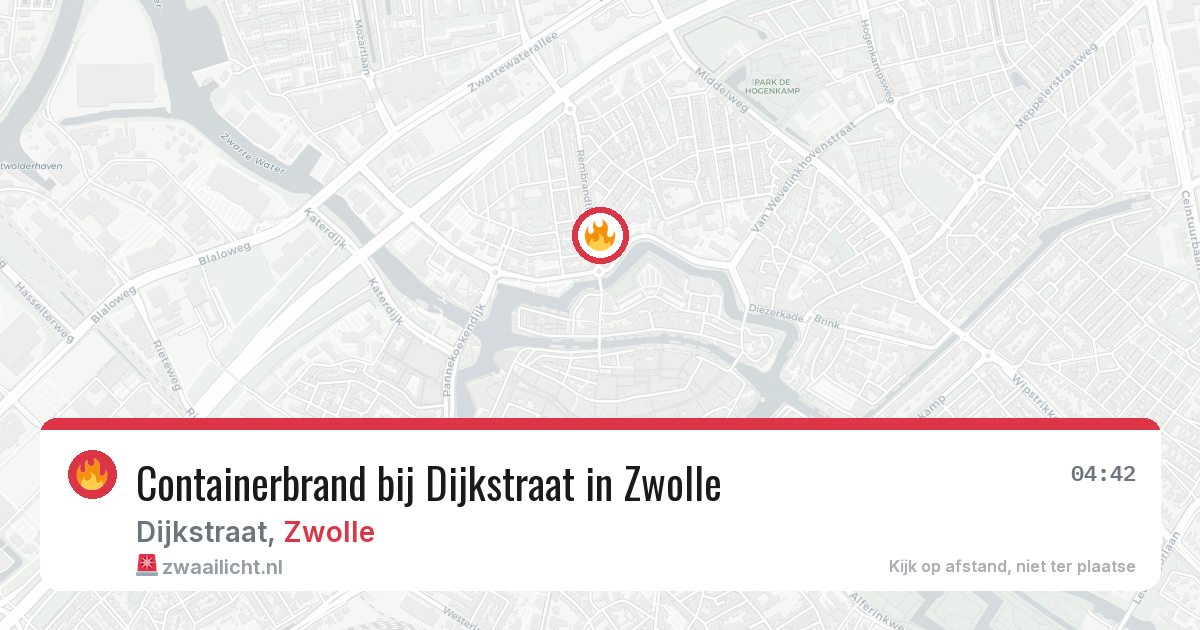 Containerbrand bij Dijkstraat in Zwolle — 13 jul 2026