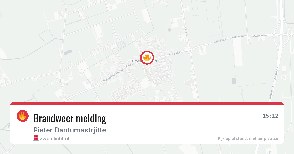 Brandweer melding — 12 jun 2026