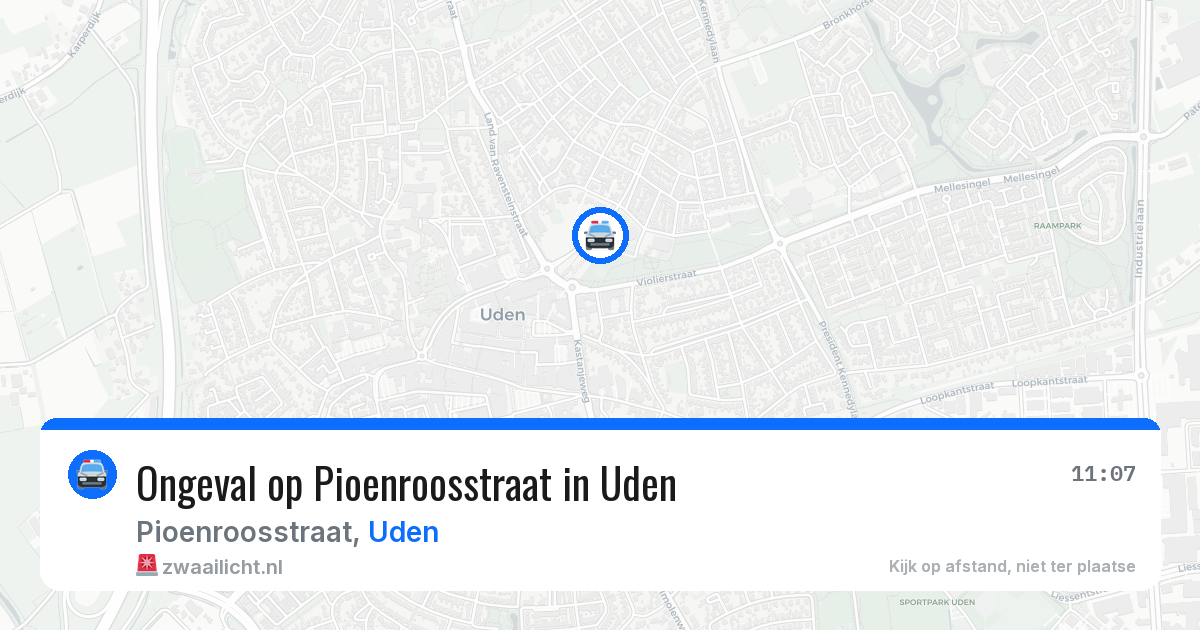 Ongeval op Pioenroosstraat in Uden — 2 jul 2026