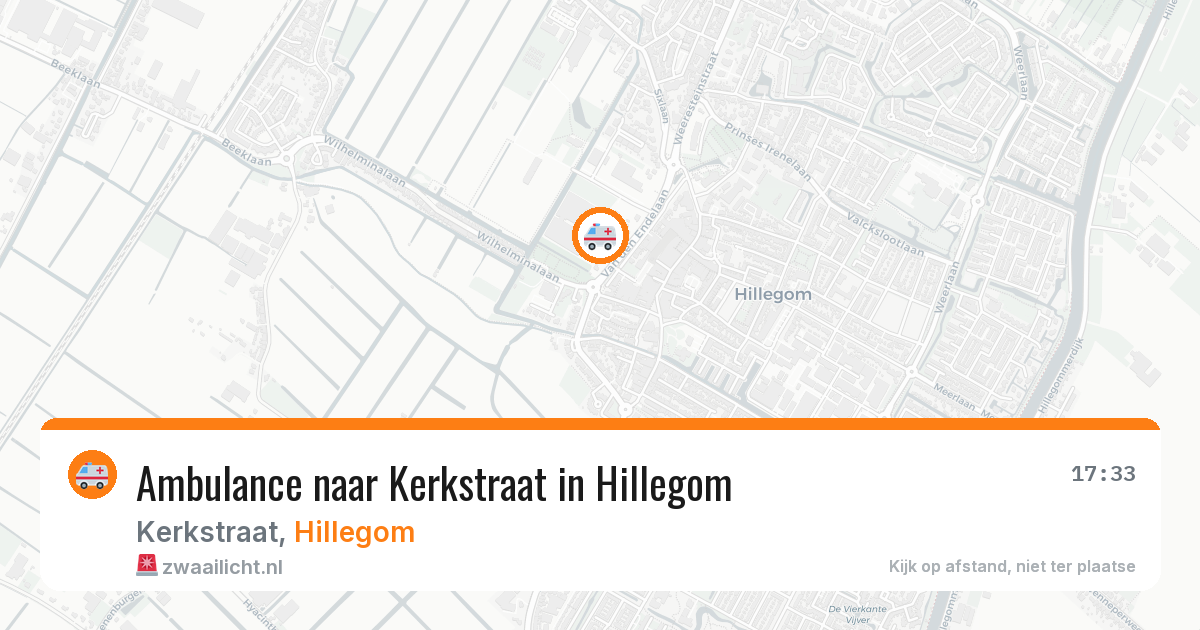 Ambulance naar Kerkstraat in Hillegom — 5 aug 2026