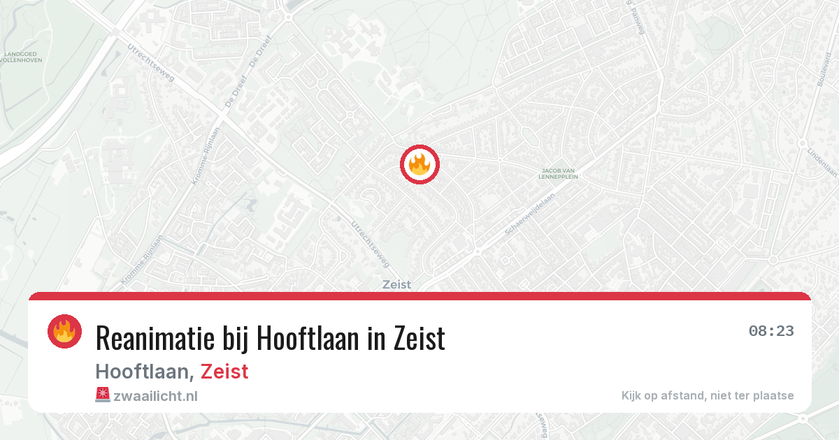 Reanimatie bij Hooftlaan in Zeist — 12 mrt 2026