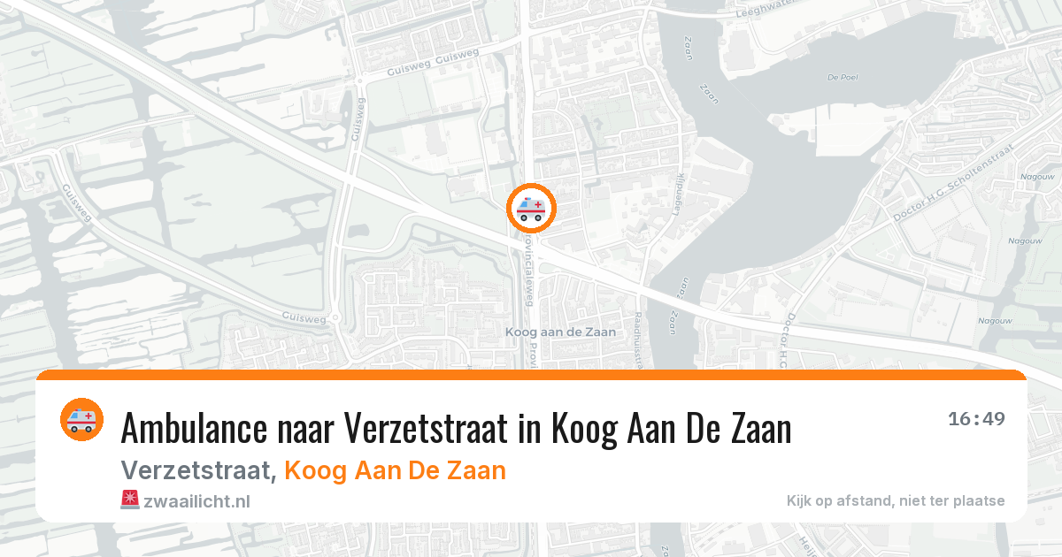 Ambulance naar Verzetstraat in Koog Aan De Zaan — 28 jul 2026