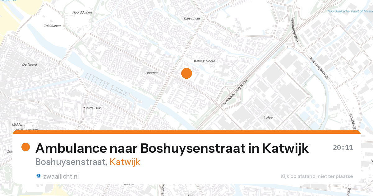 Ambulance naar Boshuysenstraat in Katwijk — 13 jul 2026
