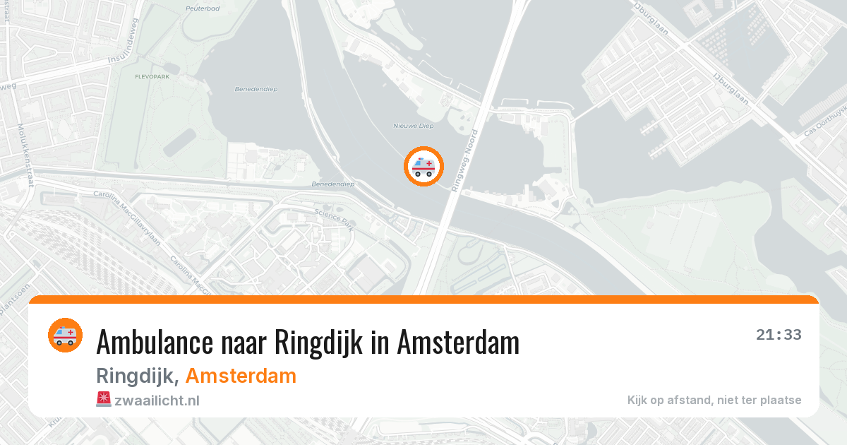 Ambulance naar Ringdijk in Amsterdam — 17 mrt 2026