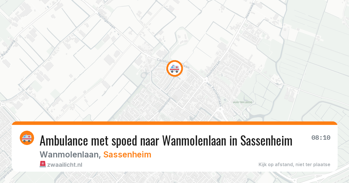 Ambulance met spoed naar Wanmolenlaan in Sassenheim — 30 jan 2026