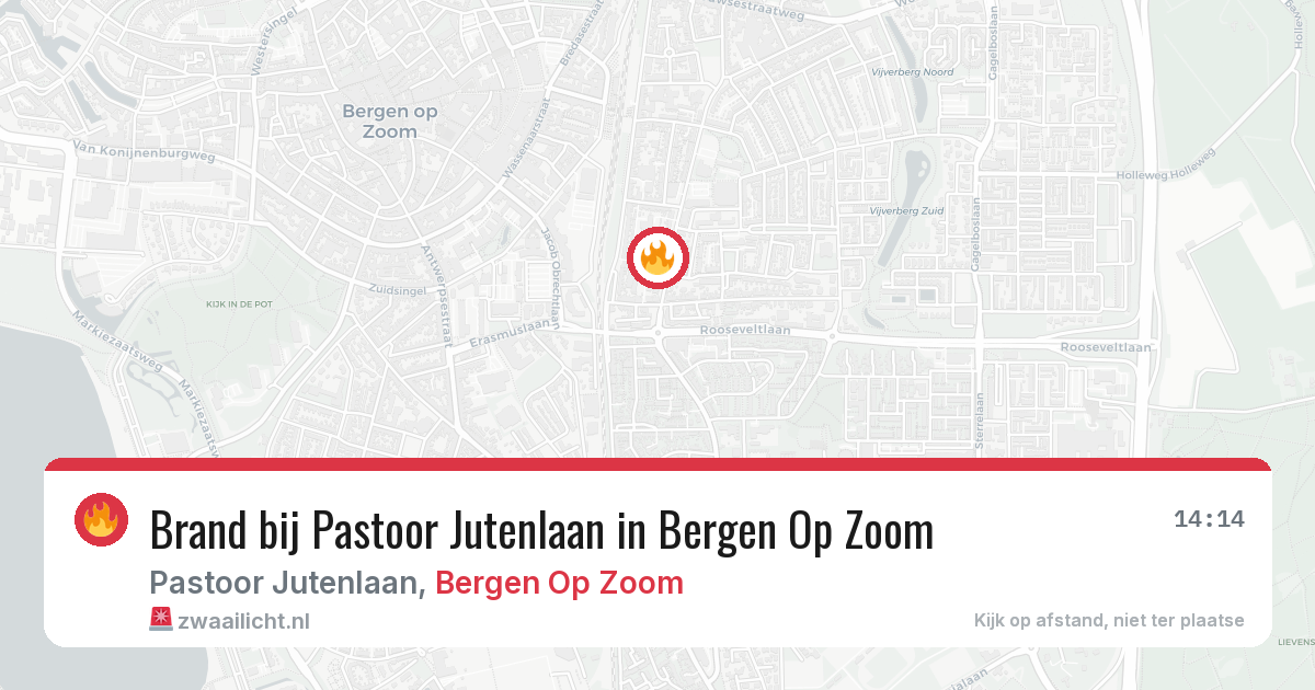 Brand bij Pastoor Jutenlaan in Bergen Op Zoom — 8 jun 2026