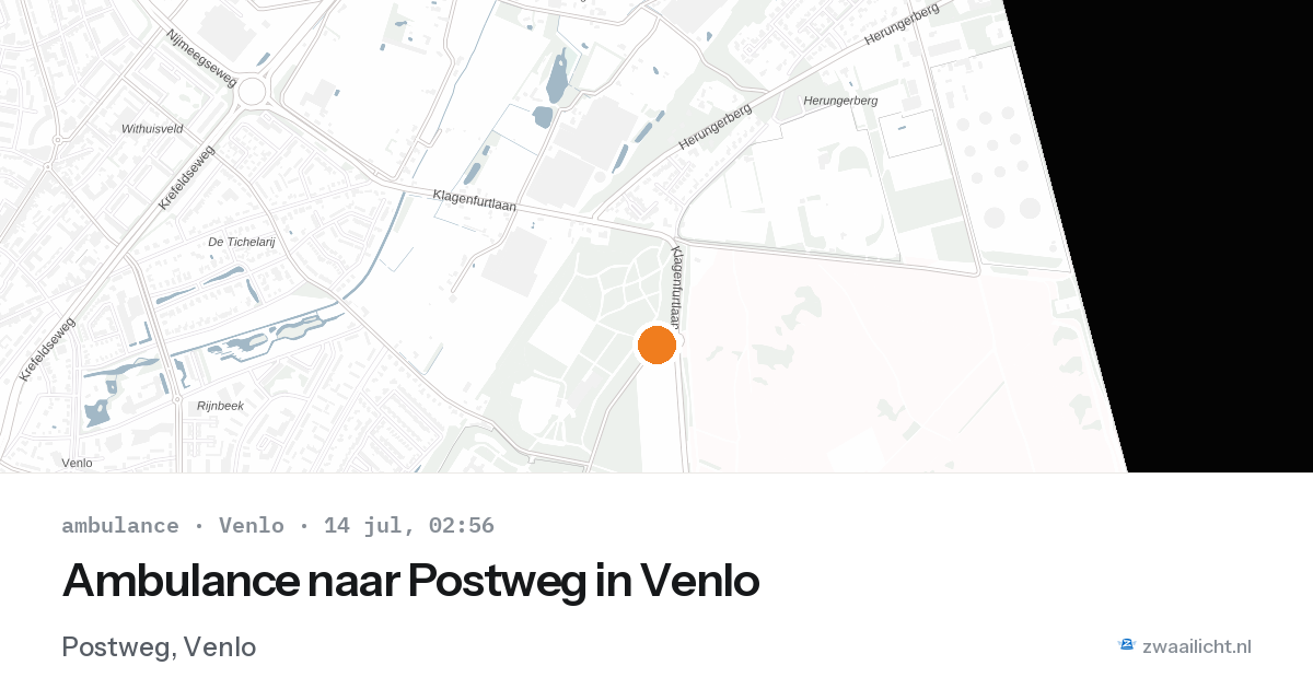 Ambulance naar Postweg in Venlo — 14 jul 2026