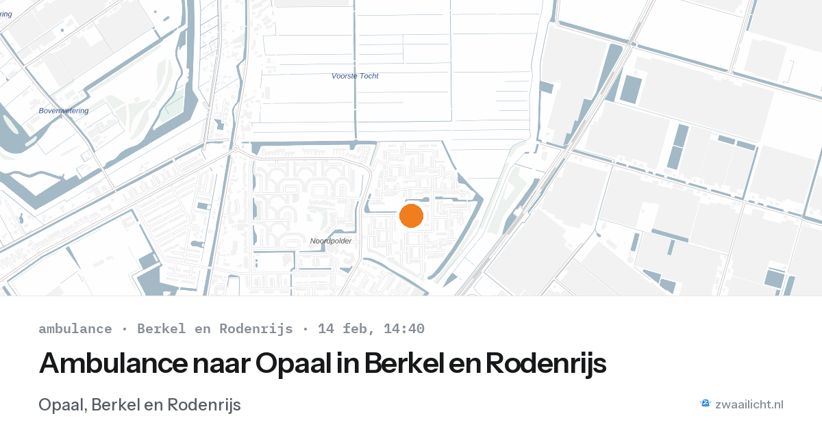 Ambulance naar Opaal in Berkel en Rodenrijs — 14 feb 2026