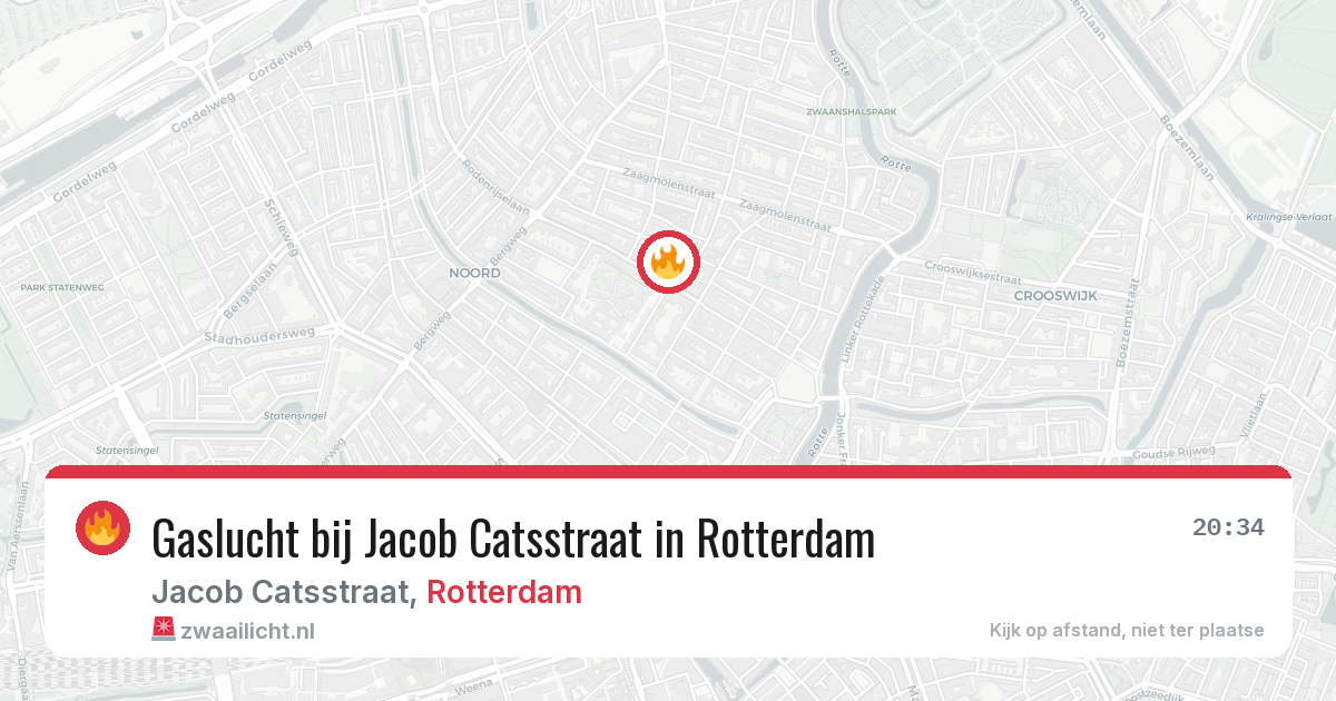 Gaslucht bij Jacob Catsstraat in Rotterdam — 2 apr 2026