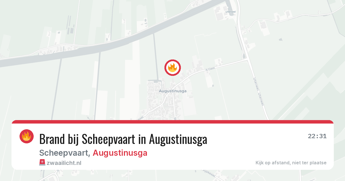 Brand bij Scheepvaart in Augustinusga — 1 jul 2026
