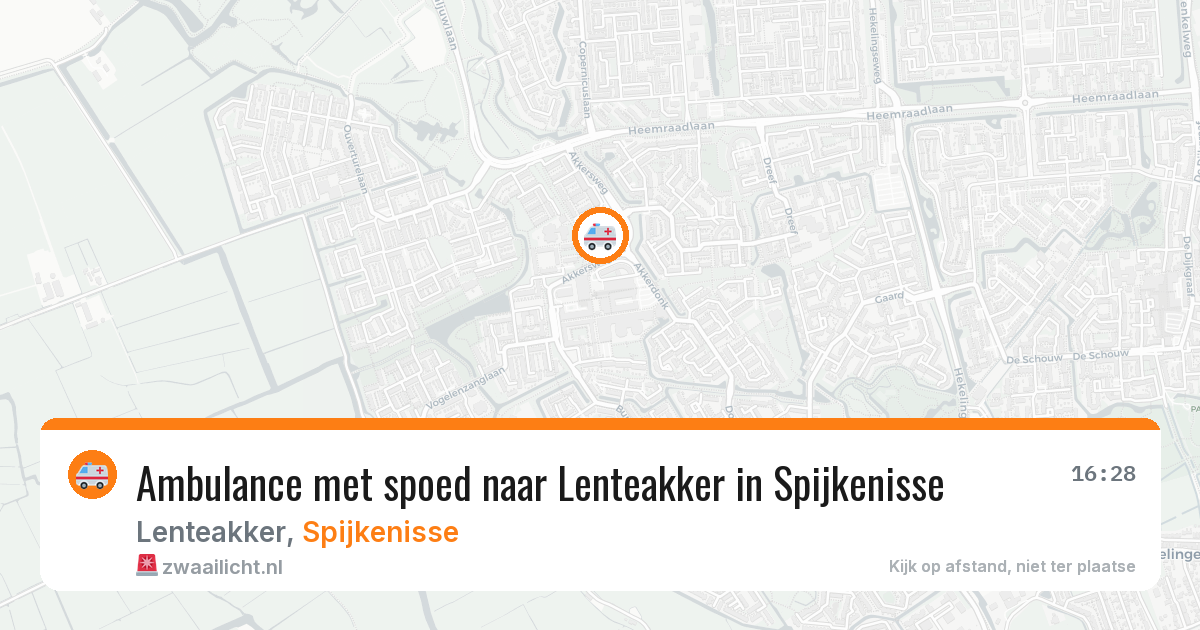 Ambulance met spoed naar Lenteakker in Spijkenisse — 30 mei 2026