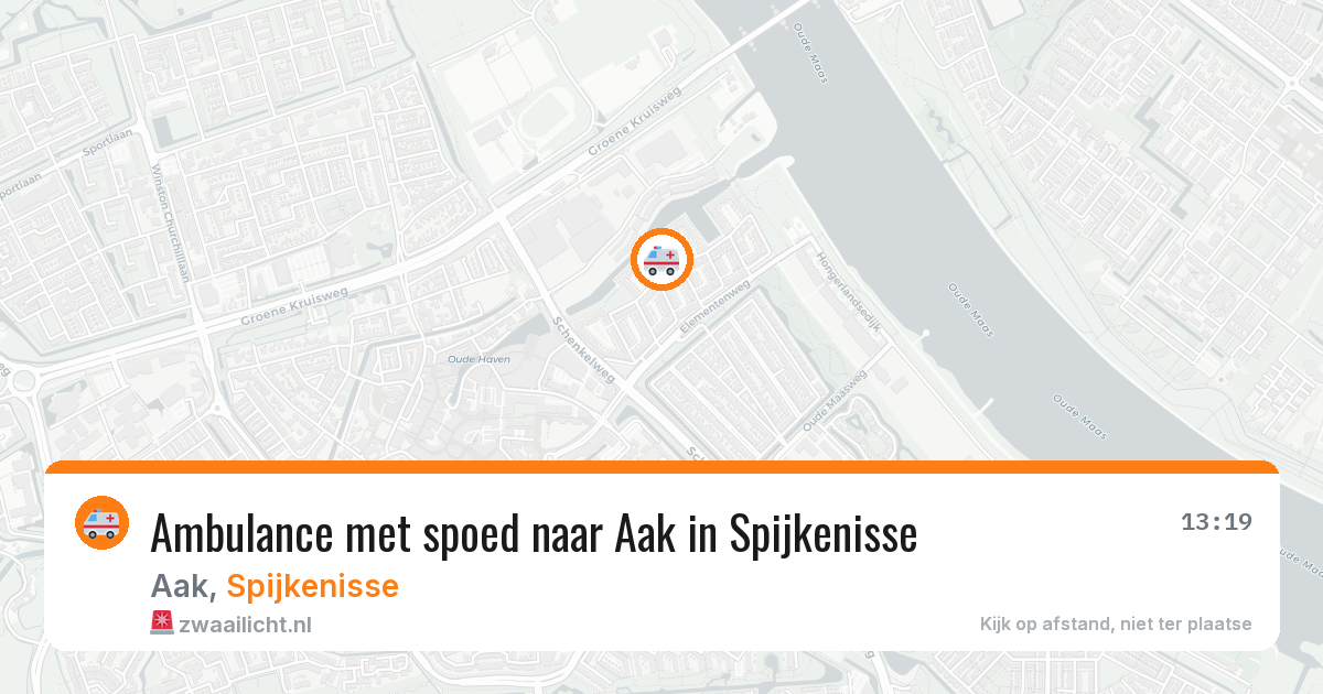 Ambulance met spoed naar Aak in Spijkenisse — 14 jun 2026
